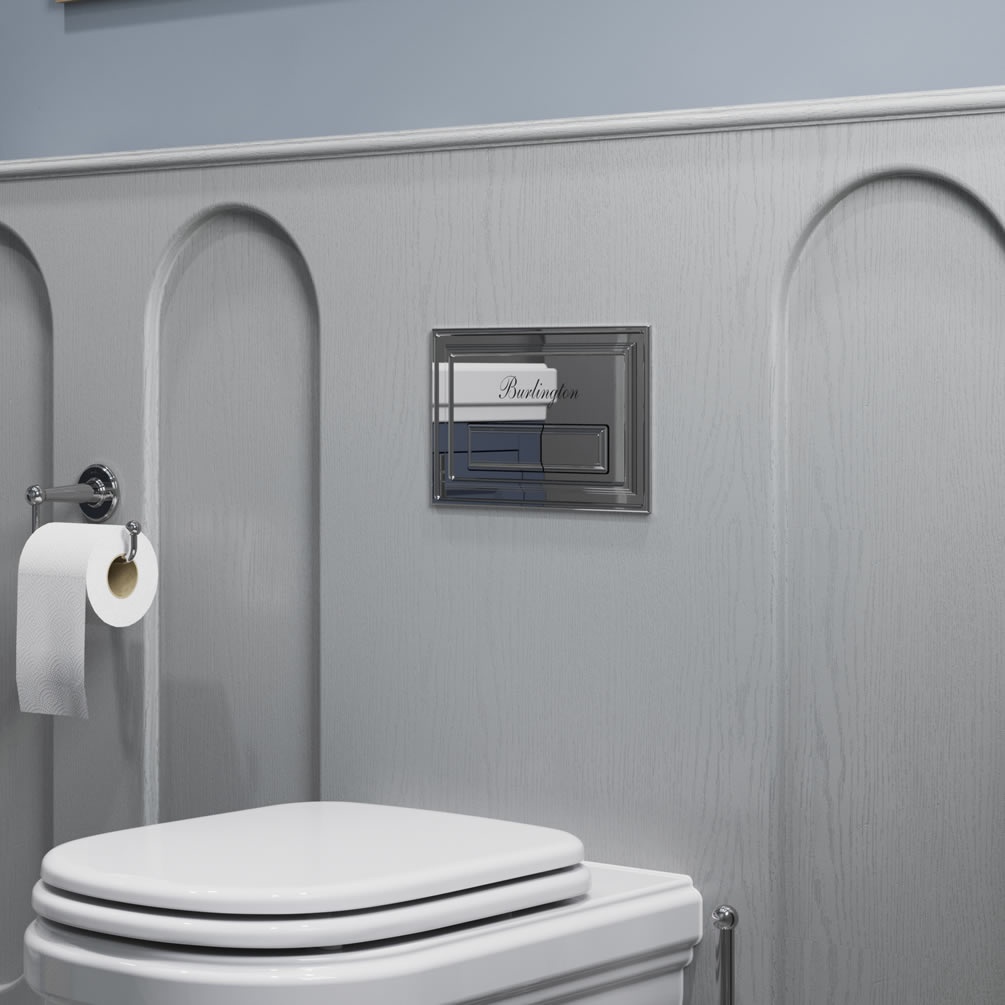 Burlington Traditional Chrome Flush Plate - Lifestyle Image